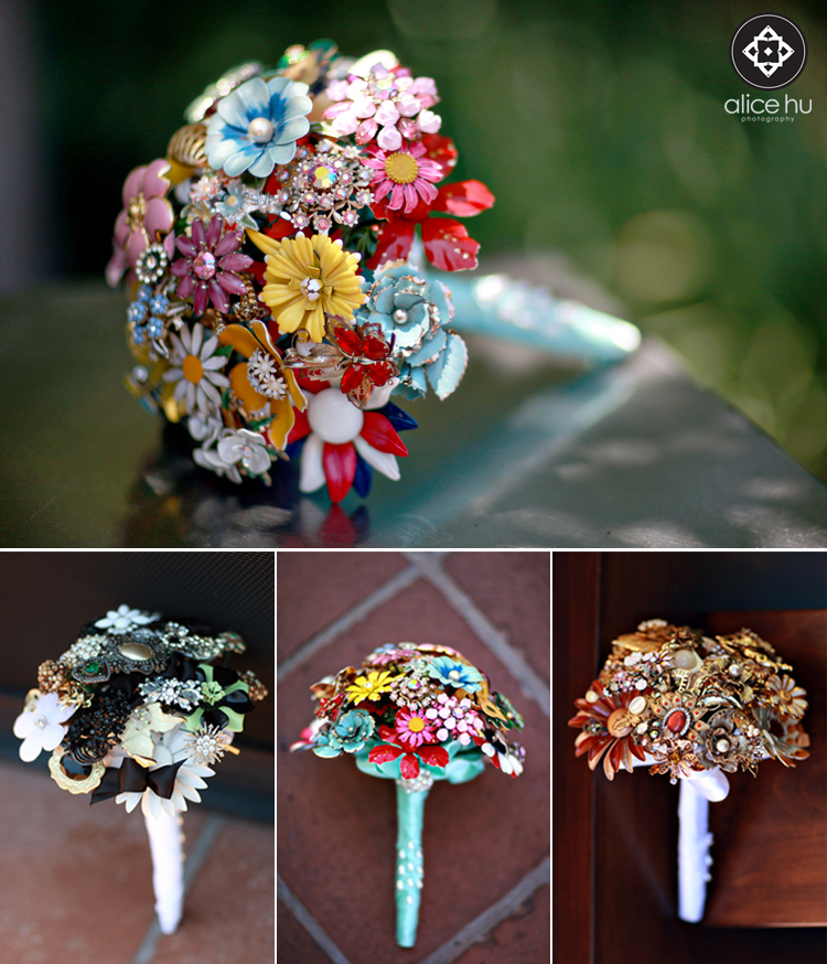 Vintage Brooch Bouquet Photographed by Alice Hu created by Amanda Heer of 